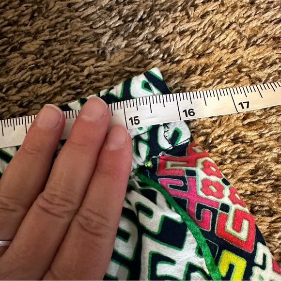 Crow & ivy women’s shorts‎ petite large green pink - Picture 6 of 8